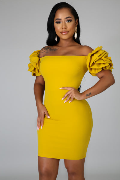 Women Off-shoulder Neckline Dress - Douthie's Corner