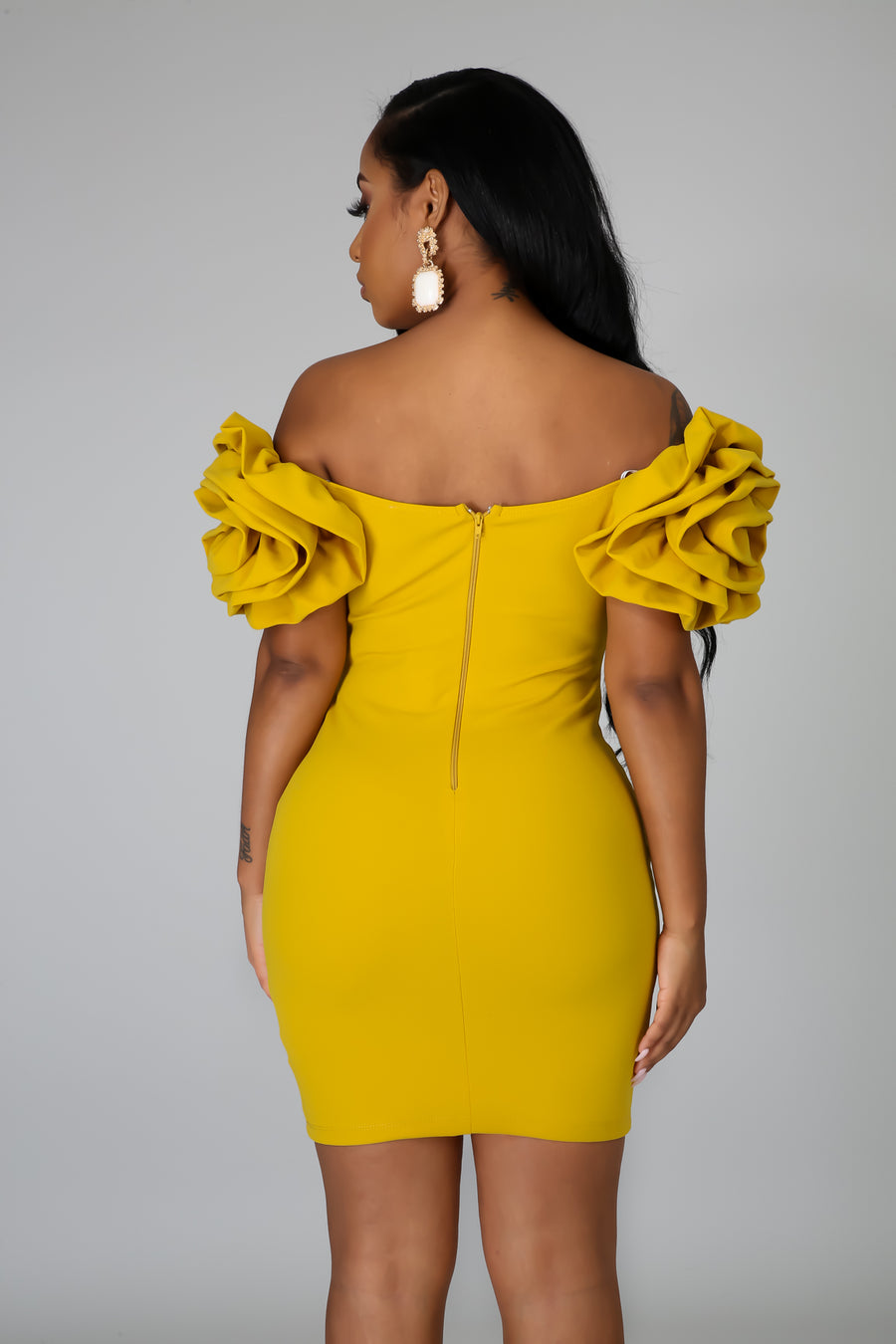Women Off-shoulder Neckline Dress - Douthie's Corner