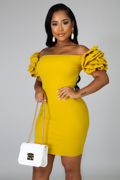 Women Off-shoulder Neckline Dress - Douthie's Corner